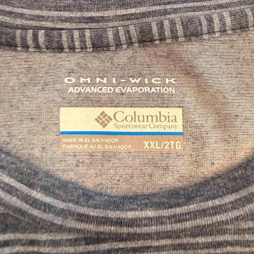 Columbia Shirt Mens Sz 2XL Gray Short Sleeve Omni Wick Lightweight Outdoor Hike - Picture 3 of 11
